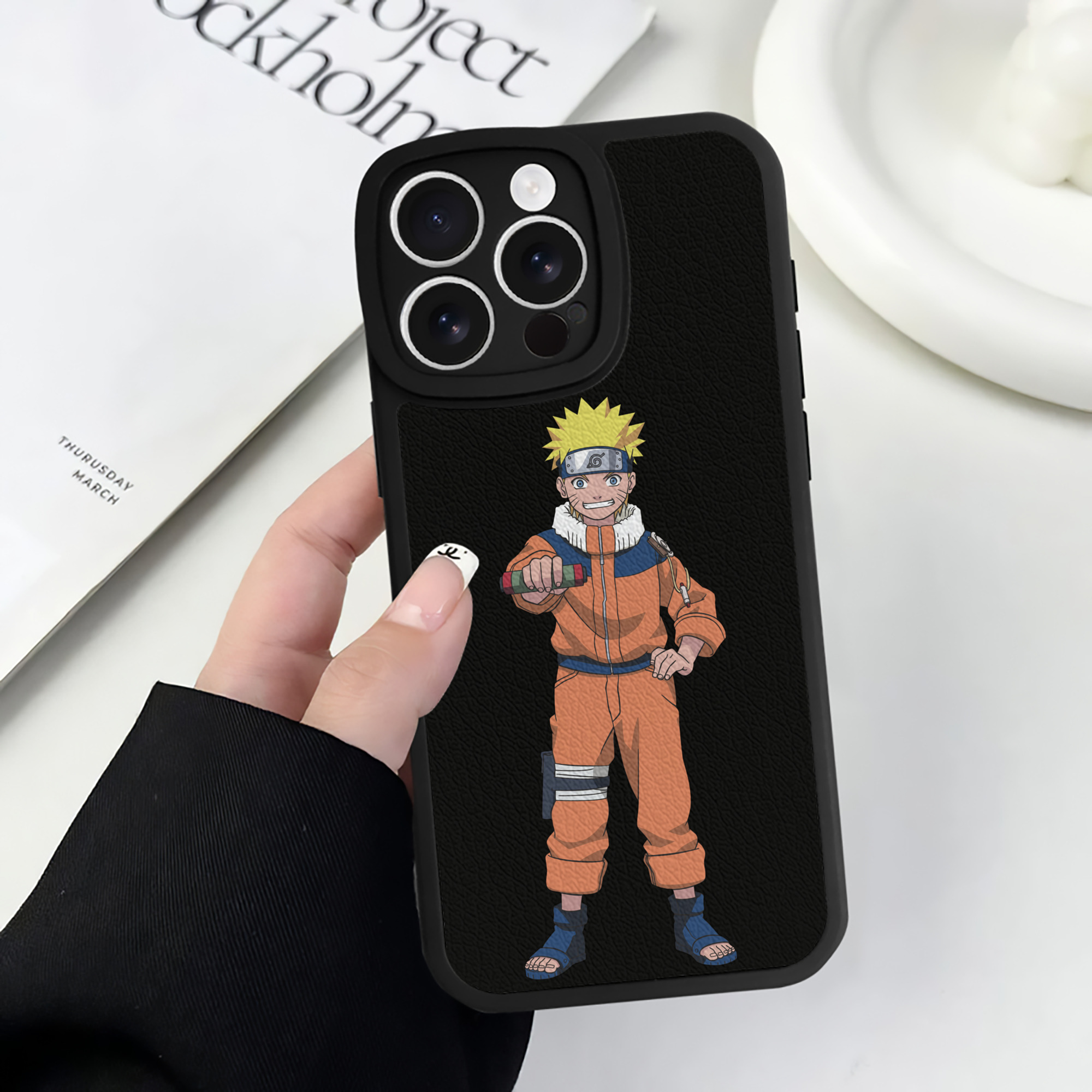 （画像用） NARUTO -ナルト- うずまき ナルト Uzumaki Naruto 【iPhone 16シリーズ対応】シリコンスマホケース（レザー調） 材質：シリコン